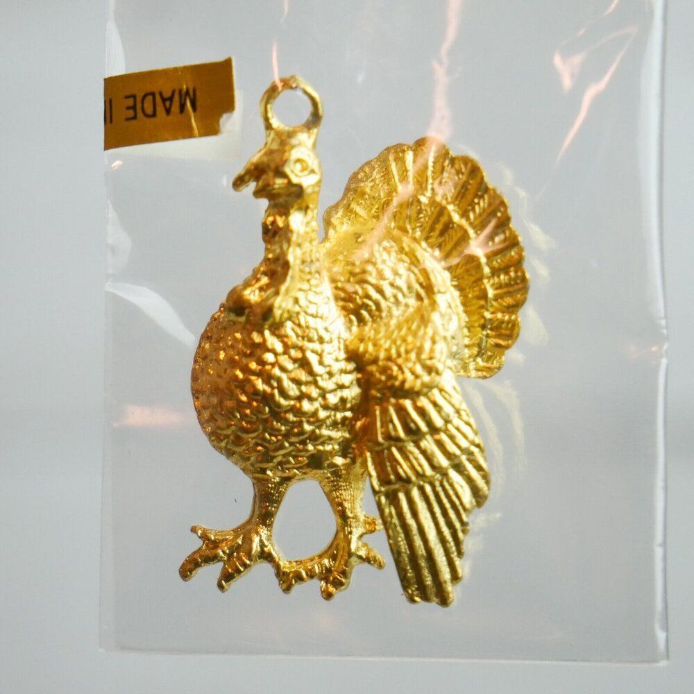 Vintage Phister Turkey Charm / Pendant Bracelet Necklace Thanksgiving 1998
